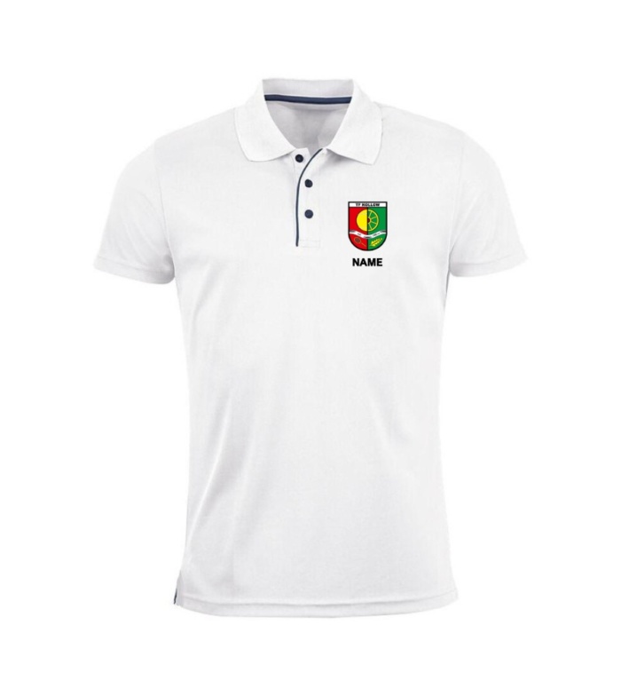 Poloshirt TF Kollow + Namen (weiß)