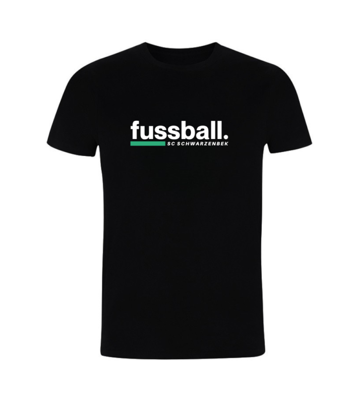 T-Shirt SC Schwarzenbek - "fussball."- Schwarz